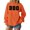 Orange, variant on Certgust Sweatshirt Women Under $10 Womens Autumn Long Sleeve T Shirt with Print Loose Plus Size Top for Casual Everyday Wear