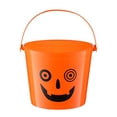 thumbnail image 3 of 1 Pc 6" Orange Halloween Trick or Treat Bucket, Halloween Lantern Candy Basket, Trick or Treat Pumpkin Pails Cauldron Kettle Candy Holder, Halloween Party Supplies Halloween Pumpkin Bucket, 3 of 4