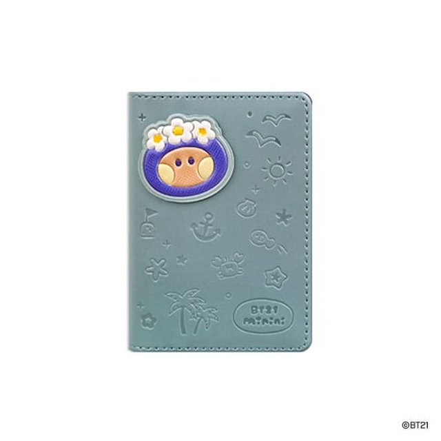 BT21 minini LEATHER PATCH CARD CASE VACANCE