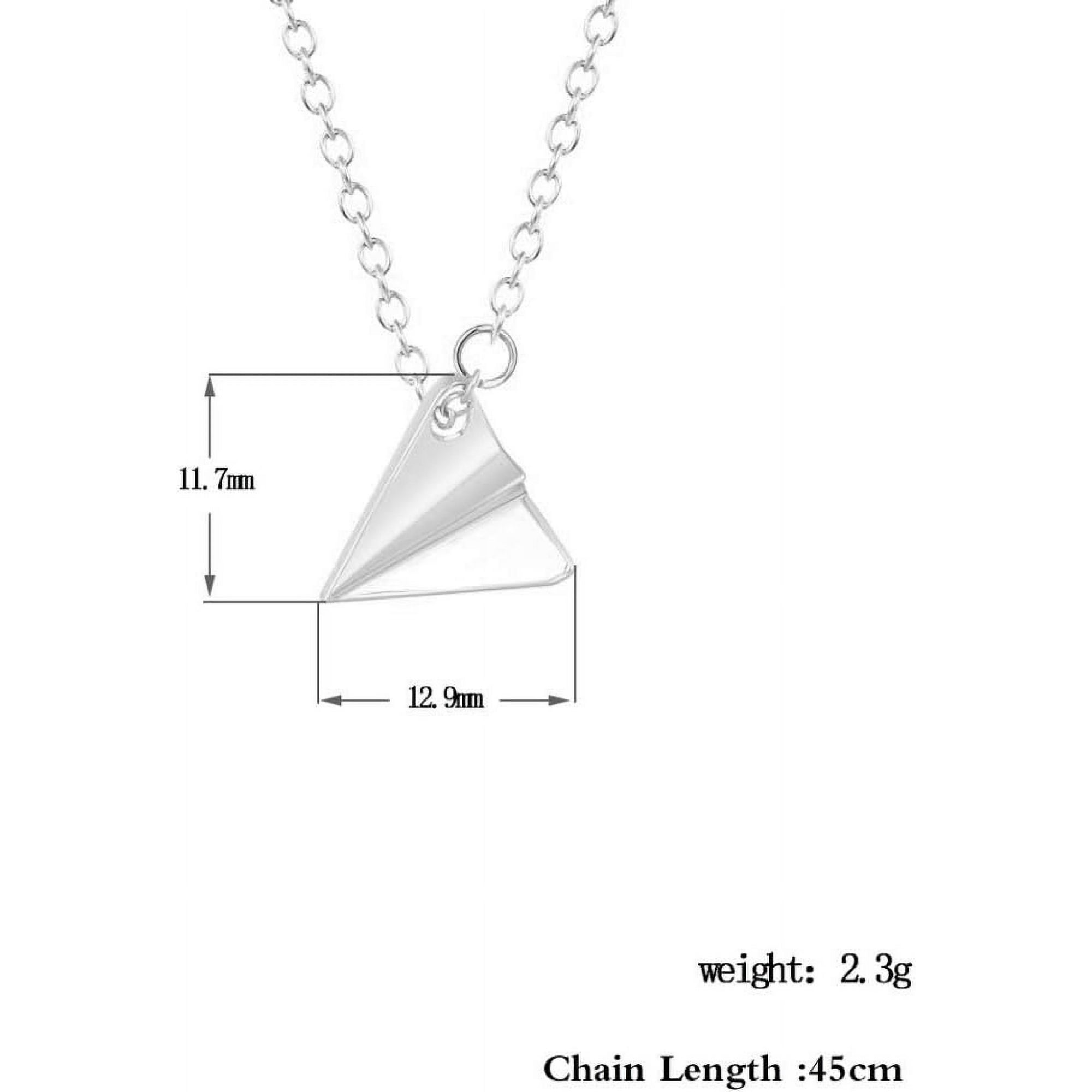 Gold paper airplane necklace best sale