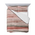 thumbnail image 7 of Quilts Twin-XL Size Bedding Set, Coral Red Brown Ombre Lightweight Quilted Comforter, Vintage Shabby Red Abstract Art Soft Reversible Bedspread Coverlet with Pillow Covers for All Season, 68" x 98", 7 of 7