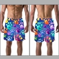 thumbnail image 3 of luoweisi Men's Beach Shorts Quick Dry Swim Trunks with Mesh Lining Dog Paw Prints 2XL, 3 of 5