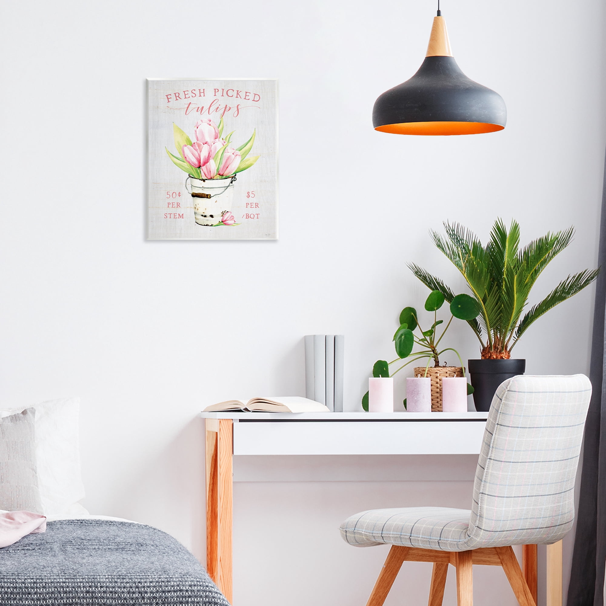 Stupell Industries Antique Fresh Picked Tulips Wall Plaque Art, design by Lux + Me Designs