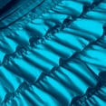 thumbnail image 3 of SGI Bedding 3 Piece Cotton Multi Ruffle Duvet Cover Turquoise Blue Solid 600TC Queen, 3 of 7