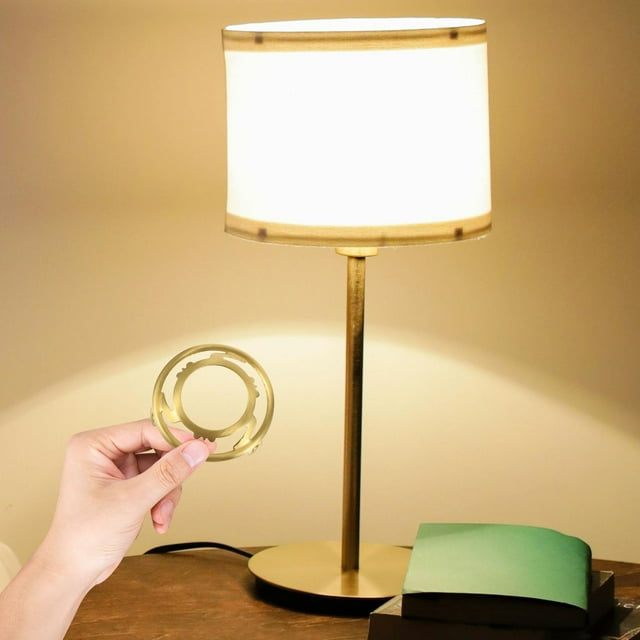 HINTRMENT 1Set Copper Lamp Shade Ring Golden Circular for Household Lighting Accessories Home Improvement DIY Projects