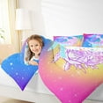 thumbnail image 4 of Homewish Ocean Mermaid Bedding Comforter Set 2pcs for Child Boys Girls,Dreamy Princess Twin Comforter Sets Microfiber,Gradient Chic Flowers Breathable Bedding Set,Ultra Soft Home Decor,Reversible, 4 of 8