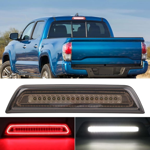 Third 3rd Brake Light for 2016-2023 Toyota Tacoma 2016 2017 2018 2019 2020 2021 2022 2023 Limited SR SR5 TRD Waterproof LED High Mount Stop LED Third Brake Light(For Double Cab ONLY)
