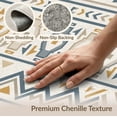 thumbnail image 6 of ODIKA 4'x6' Earthy Tones Geometric Washable Area Rug Intricate Desert Inspired Pattern Design for Dorm Room, Small Living Stain Resistant Low Profile, Easy Care, 6 of 7