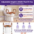 thumbnail image 3 of KEKOY Toilet Seat Riser for Seniors, Raised Toilet Seat with Handles, FSA HSA Eligible 400lb Elevated Toilet Risers, Tool-Free Assembly with Adjustable Height & Width, 3 of 10