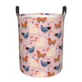 thumbnail image 1 of Balery Funny Chicken Cesta de ropa redonda con asas, impermeable, independiente, para ropa, juguetes, dormitorio y familia-Medium, 1 of 6