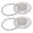 thumbnail image 3 of 2 uds. Alzapaños magnéticos para cortina, Clips de hebilla de cortina de flores de cristal brillante de acero inoxidable para decoración del hogar y la Oficina, 3 of 5