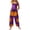 #01Purple, variant on Pink Floral Spider Web Ghost Pumpkin Halloween Women Overalls, Sleeveless Wide Leg Jumpsuit with Side Pockets, Lightweight Rayon Linen Pink XL