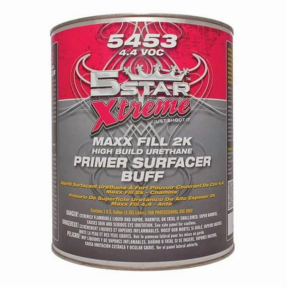 5 Star Extreme 5ST-5453-1 High Build Urethane Primer Surfacer, Buff Yellow
