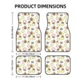 thumbnail image 2 of Cauagu Donut Sloth Pattern Car Floor Mat Set of 4,Car Carpet Mats Car Mats with Anti-Slip Backing & Driver Heel Pad Universal Fit for Cars/Trucks/SUV/Vans, 2 of 6