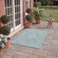 thumbnail image 3 of SAFAVIEH Courtyard Clodagh Medallion Indoor/Outdoor Area Rug, Aqua/Grey, 2'7" x 5', 3 of 13