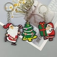thumbnail image 3 of LLavero de goma de PVC de dibujos animados para niños, colgante de árbol de Navidad, Papá Noel, alce, muñeco de nieve, regalo de Navidad Kawaii, 3 of 4