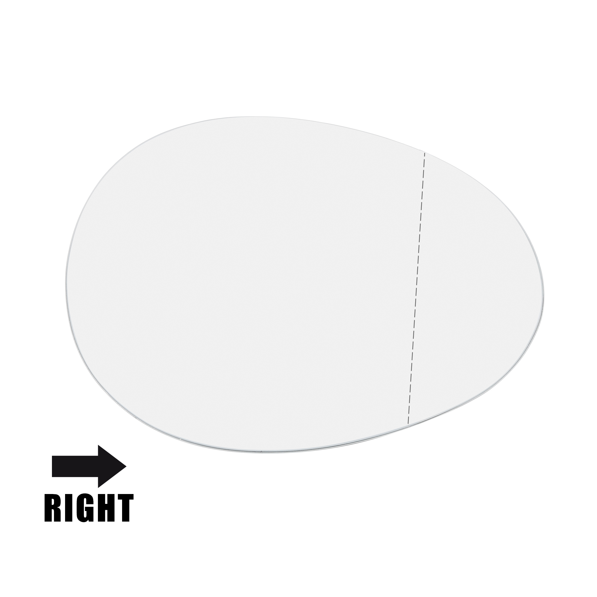 Unique Bargains Right Side RH Mirror Glass Adhesive