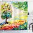 thumbnail image 1 of Ambesonne Nature Shower Curtain, Colorful Rural Scenery, 69"Wx70"L, Multicolor, 1 of 3
