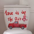 Love Transport Car Valentine's Day Toilet Sticker Living Room Bedroom