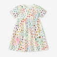thumbnail image 3 of Toddler Girl Short Sleeve Dress Cotton Casual Tunic Playwear Basic Shirt Party Dresses 2-7Y, 3 of 8