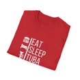 thumbnail image 2 of Funny Tuba Player T-Shirt Eat, Sleep, Tuba, Repeat, 2 of 7
