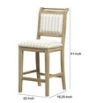 thumbnail image 5 of HomeRoots Decor Farmhouse Style Wooden Counter Stool with Footrest, Brown and White, 5 of 5