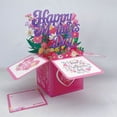 thumbnail image 2 of Gnwei Flower Pop Up Card, Birthday Card for Mom, Wife, Friends, Handmade 3D Bouquet Greeting Cards for Graduation, Get Well, Thank You, Mother's Day, with Blankcard and Envelope, 2 of 5