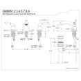thumbnail image 2 of Kingston Brass GKB952 Robinet de Lavabo Magellan Mini à Large Diffusion, Laiton Poli, 2 of 2