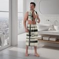 thumbnail image 6 of Colevkie 2 Pieces Bath Wrap Set Shower Skirt & Bath Towel for Men Soft Adjustable Polyester Beach Towel Spa Towel Quick Drying Portable Printed Black White Checkered Pattern, 6 of 7
