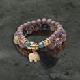 thumbnail image 4 of opvise 3 Pcs Tassel Wooden Beads Resin Combination Bracelet Gift Jewelry Accessories, 4 of 8