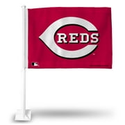 Angle View: Official MLB Cincinnati Reds Car Flag 114565
