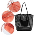thumbnail image 3 of Bolso de playa portátil para viajes al aire libre, bolso de hombro, negro, 3 of 5