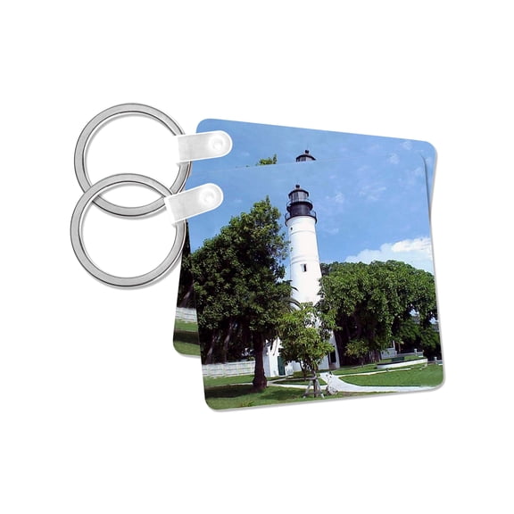 3dRose, Key West Lighthouse, set of 2 Key Chains