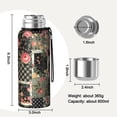 thumbnail image 7 of 20 Oz Pioneer Flower Coffee Tumbler Double Wall Insulated Stainless Steel Water Bottle | Metal Reusable Thermoses Flask with Cup Cap | Leak & Sweat Proof with Anti-Dust Lid, 7 of 7