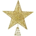 thumbnail image 2 of Christmas Tree Topper,8" Gold Christmas Tree Star Toppers for Christmas Decoration,Golden 3D Hollow Glitter Star for Xmas D, 2 of 7