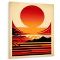 thumbnail image 2 of Designart "Bold Red Sunset I" Coastal Sunset Metal Art Living Room, 2 of 5