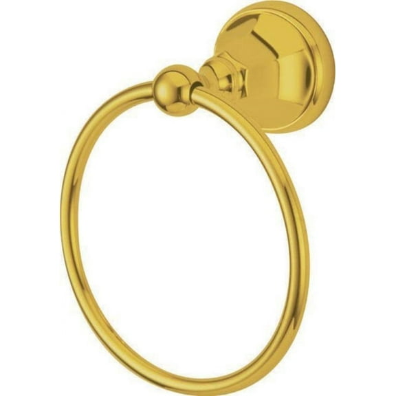 Elements Of Design Eba4814pb 6" Towel Ring From The New York Collection - Brass