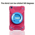 thumbnail image 6 of Dteck Case for Samsung Galaxy Tab A 8.0 SM-T290/T295/T297 (2019), Heavy Hybrid Rugged Shockproof Case with Handle Kickstand/Adjustable Shoulder Strap, Rose+Blue, 6 of 7