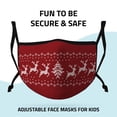 thumbnail image 4 of Casaba 4 Pack Face Masks Adult Kids Fun Cute Holiday Christmas Cotton Poly Adjustable Washable Reusable 2 Layer Pocket Filter, 4 of 20