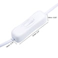 thumbnail image 3 of Uxcell Interruptor de palanca en línea de 12V CC con cable de alimentación macho a hembra de 5.5x2.1mm blanco 2 piezas, 3 of 5