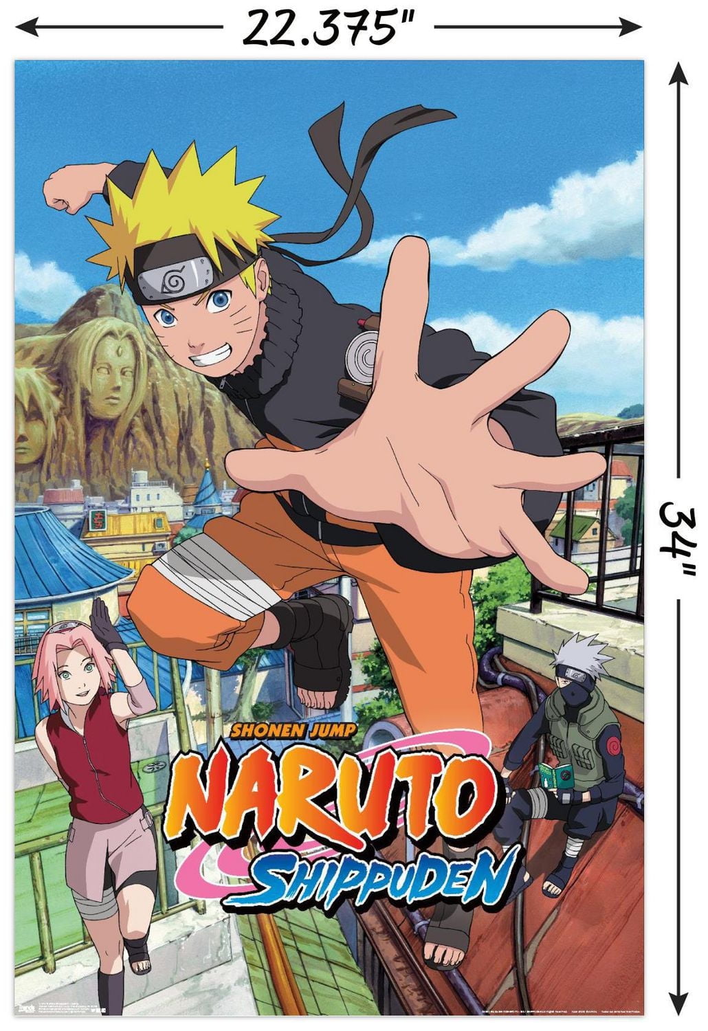 Naruto Shippuden - Jump Wall Poster, 22.375" x 34"