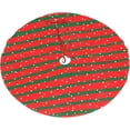 thumbnail image 5 of Red and Green Tree Skirt - Winter White Polka Dots Xmas Tree Bed Skirt 36 Inch Tree Mat for Winter Holiday New Year Party, 5 of 6