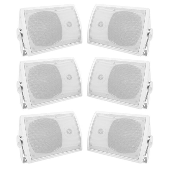 (6) Rockville HP5S-8 5.25" Outdoor/Indoor Home Theater Speakers Swivel Brackets