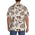 thumbnail image 3 of Honeii leaf Moose fox owls tree for Men's Short-Sleeved Button-Up Collared Shirt Featuring A Pocket, Perfect for Beach Vacations, And Travel Adventures.-4X-Large, 3 of 5