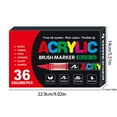 thumbnail image 2 of 24 Colors Acrylic Paint Pens, Soft Brush Tip Paint Pens And Paint Markers, Acrylic Paint Pens For Wood, Stone, Canvas, Glass, Fabric, Eggs, Rocks Painting/10ml, 2 of 2