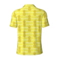 thumbnail image 4 of Rocae Gold Pineapple for Men's Short Sleeve Polo Shirt, Quick Drying Performance Moisture Wicking Sports Men's Golf Shirt X-Large, 4 of 9