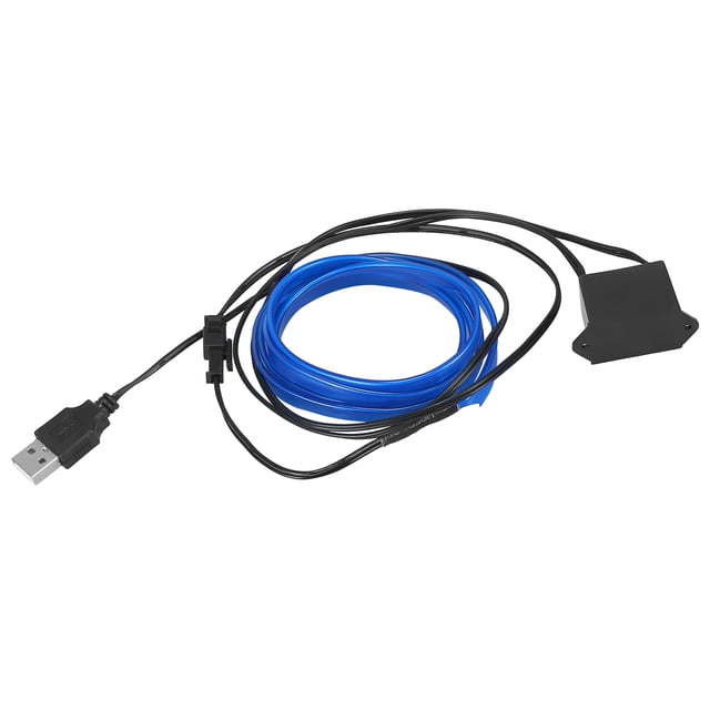 1 Metro/3pies Interior USB EL Cable Tira Azul Fría Luces Juego para Coche