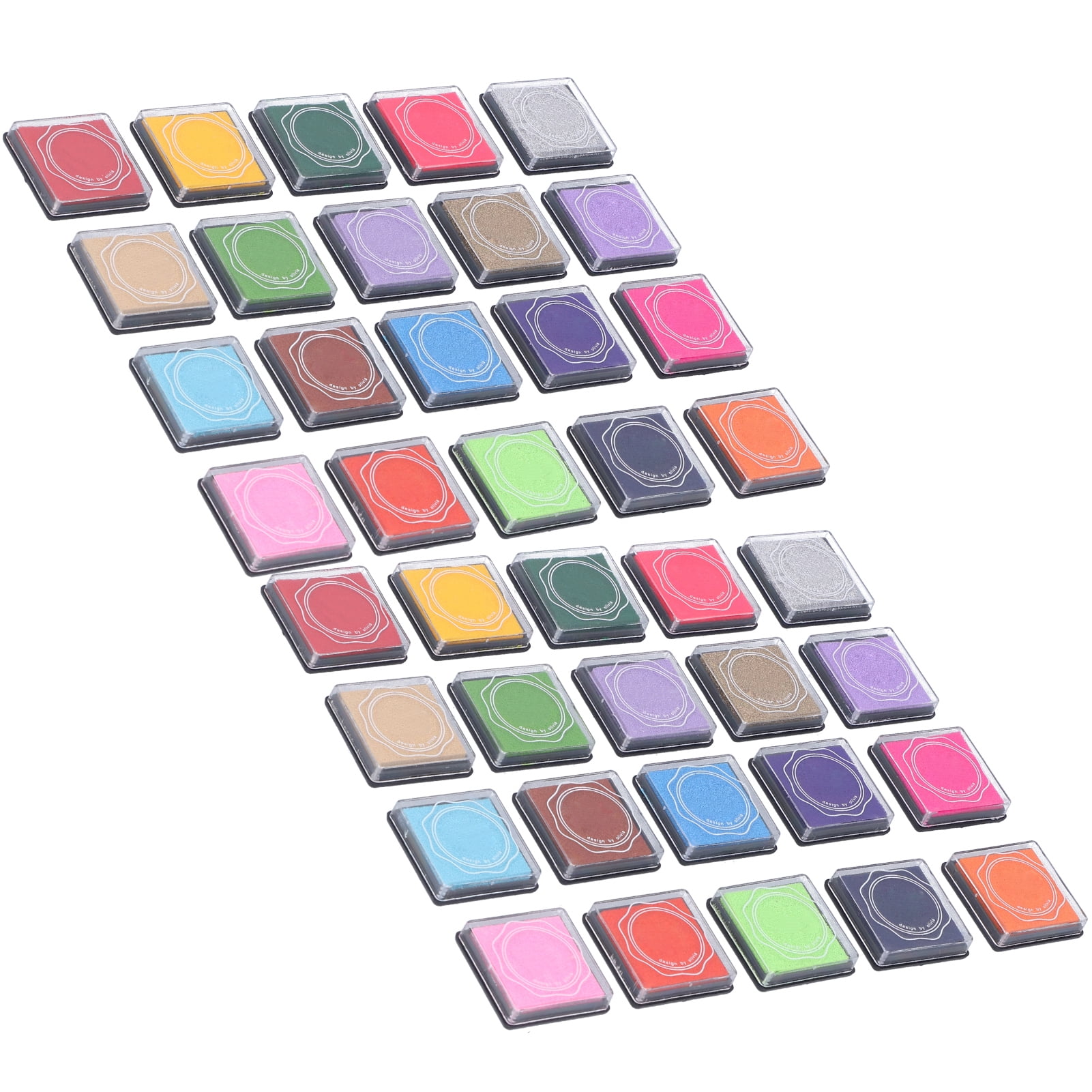 BOKYAN 2 Box Stamp Pad 40 Pcs 20 Colors Non-Toxic Washable Finger Ink Pads for Kids Arts Crafts HandMade DIY Card Making Scrapbooking Supplies (8.27 inches / 21 cm)
