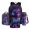 Cat Butterfly Galaxy, variant on Xixirimido Wolf Red Blue Fire Pattern 4Pcs Children Schoolbag Set Large Capacity Backpack with Lunch Box Pencil Pouch and Water Bottle Holder Bag for Teens Boys Girls Bookbag Set