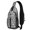 Black-80, variant on Artistic Tiger Crossbody Backpack, Wild Jungle Stripes Sling Bag with Roaring Bengal Face Pattern, Floral Tribal Design Anti-theft Travel Daypack for Tiger Lover, Commuting, Outdoor, Gym
